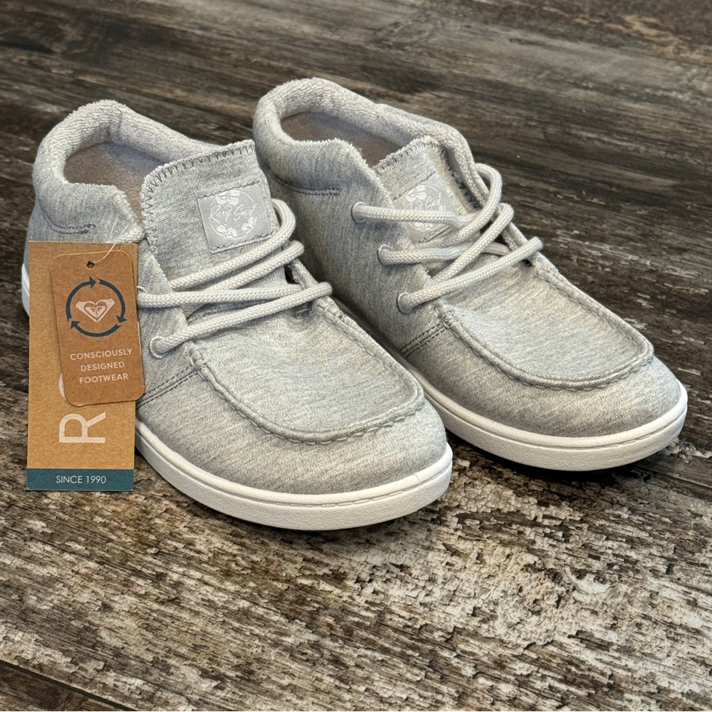 Roxy Women's Minnow Wally Mid Top Slip on Sneaker Shoe Gray Size 6.5 NWT - Picture 1 of 13